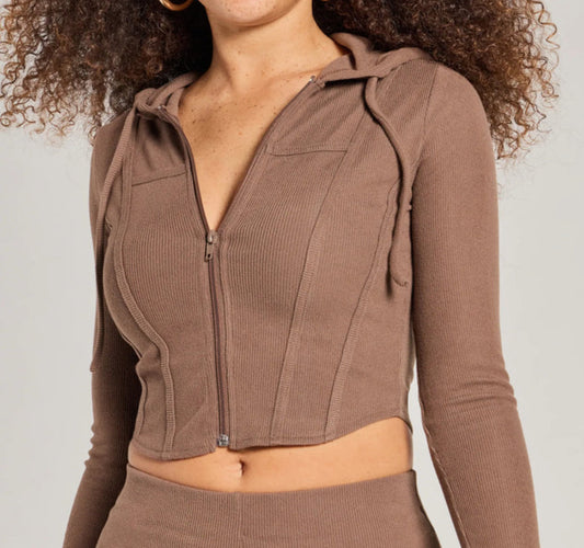 Knit fitted Hoodie