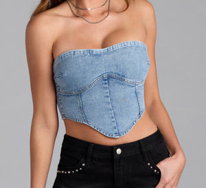 Denim Crop Top